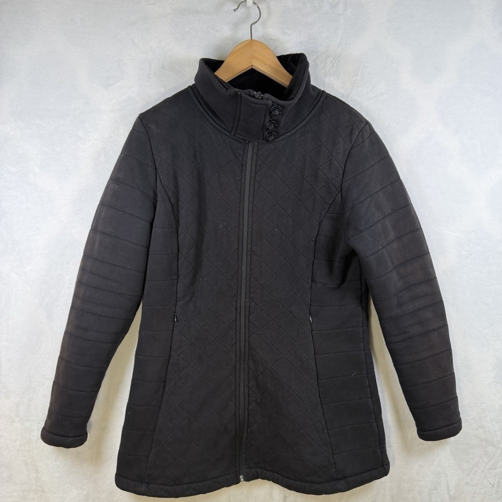 The North Face Women's Quilted Jacket Size L Black Sherpa Lined